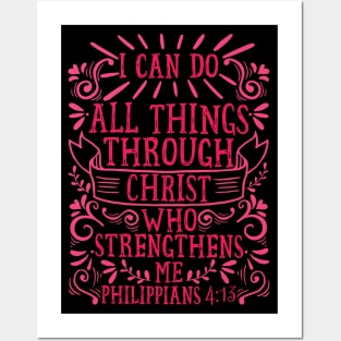 Philippians 4:13 Posters and Art